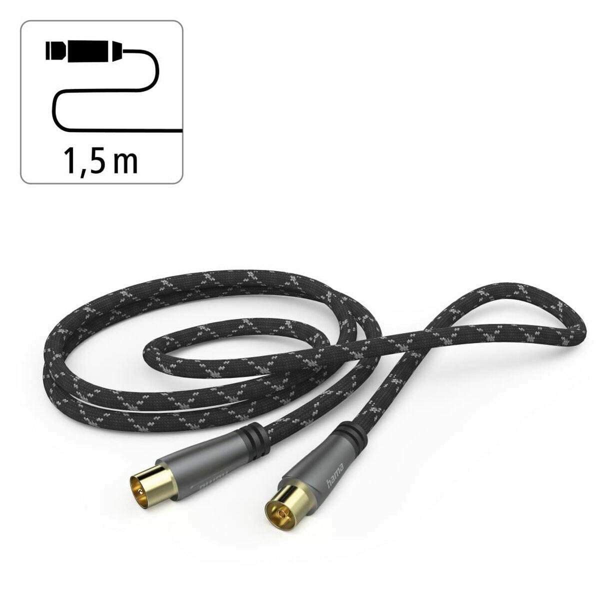 Antenna cable Hama 00205070 Black 1,5 m-8